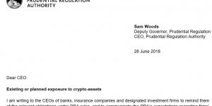 PRA Dear CEO letter on exposure to crypto-assets